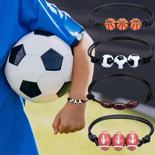 Sports Personality Bracelet Football Basketball Rugby Jewelry Decoration