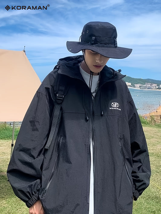 Men's Hooded Jacket Waterproof & Windproof Streetwear