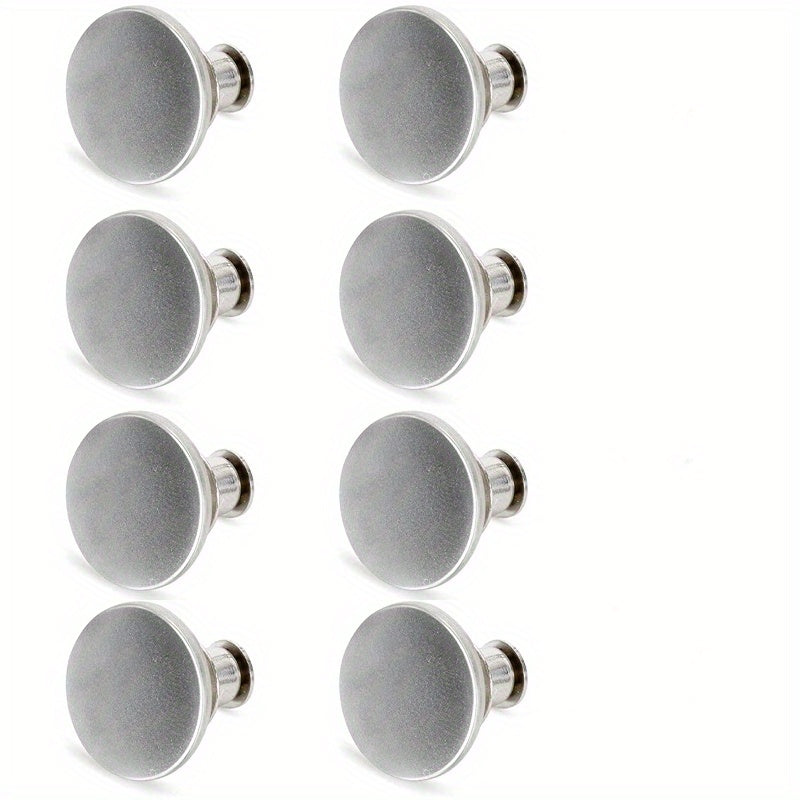 8 Sets Jean Button Pins Tightener Replacement Clips Red