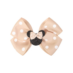 Sequin Hair Clip with Polka Dot Bow Hair Accessories