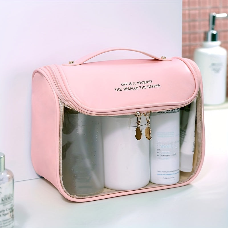 Women's Candy Toiletry Bag - Clear Makeup Travel Bag with Handle
