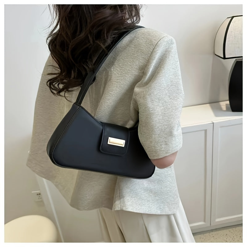 Solid Shoulder Bag Minimalist Handbag