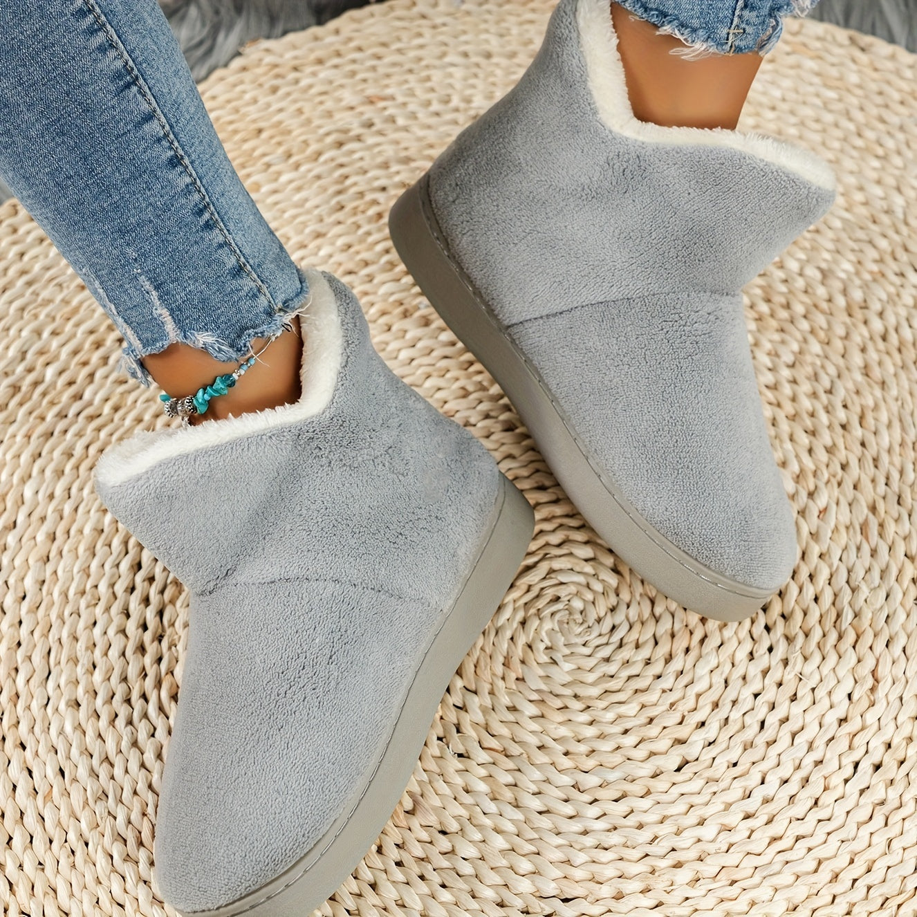 Warm Snow Boots Anti Slip Wear Resistant Outdoor Plus Velvet Comfortable