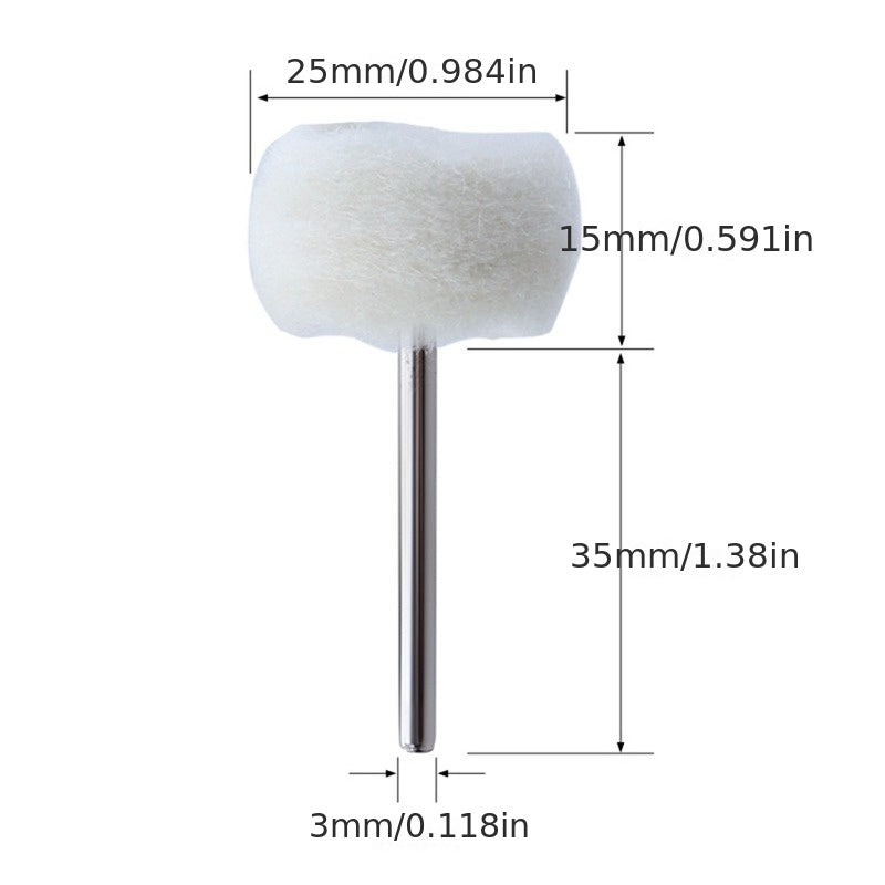 10pcs Wool Polishing Head Buffing Felt Rotary Tool Accessories