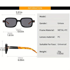Classic Retro Rectangle Clear Lens Glasses For Women Men