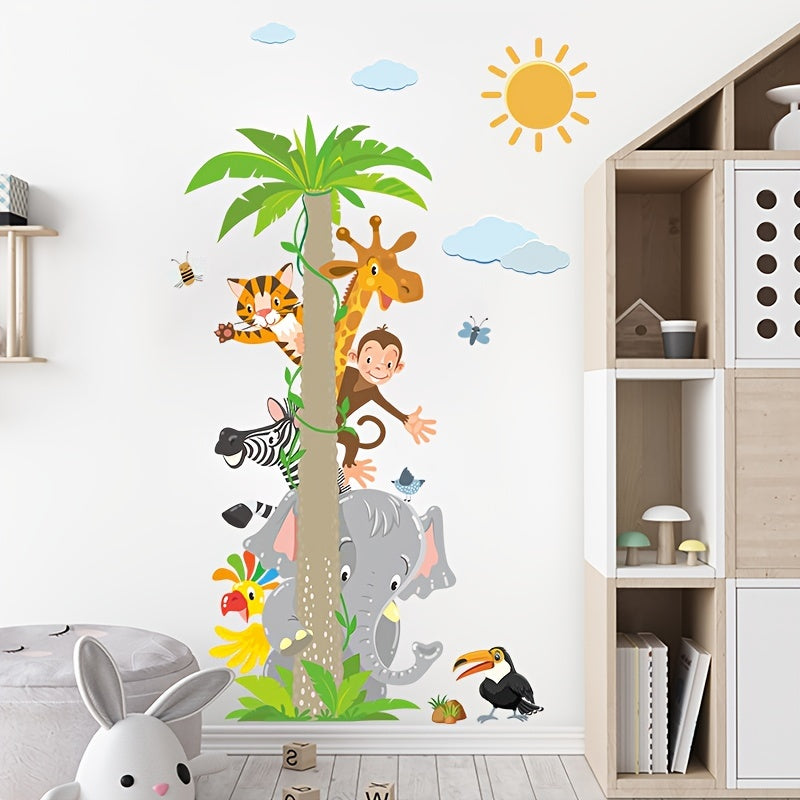 Cartoon Giraffe Monkey Elephant Wall Sticker