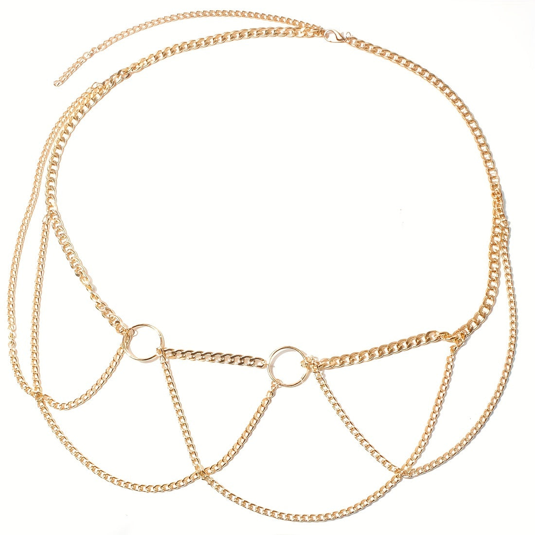 Punk Layered Body Chains Hollow Out Waist Chain Vintage Body Jewelry