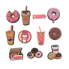 11pcs Food Coffee Shoe Charms Unisex Accessories Shoe Charm For Shoe Decoration