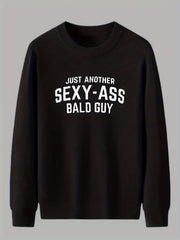 Funny Slogan Sexy Ass Print Men's Knitted Sweater Fall Winter