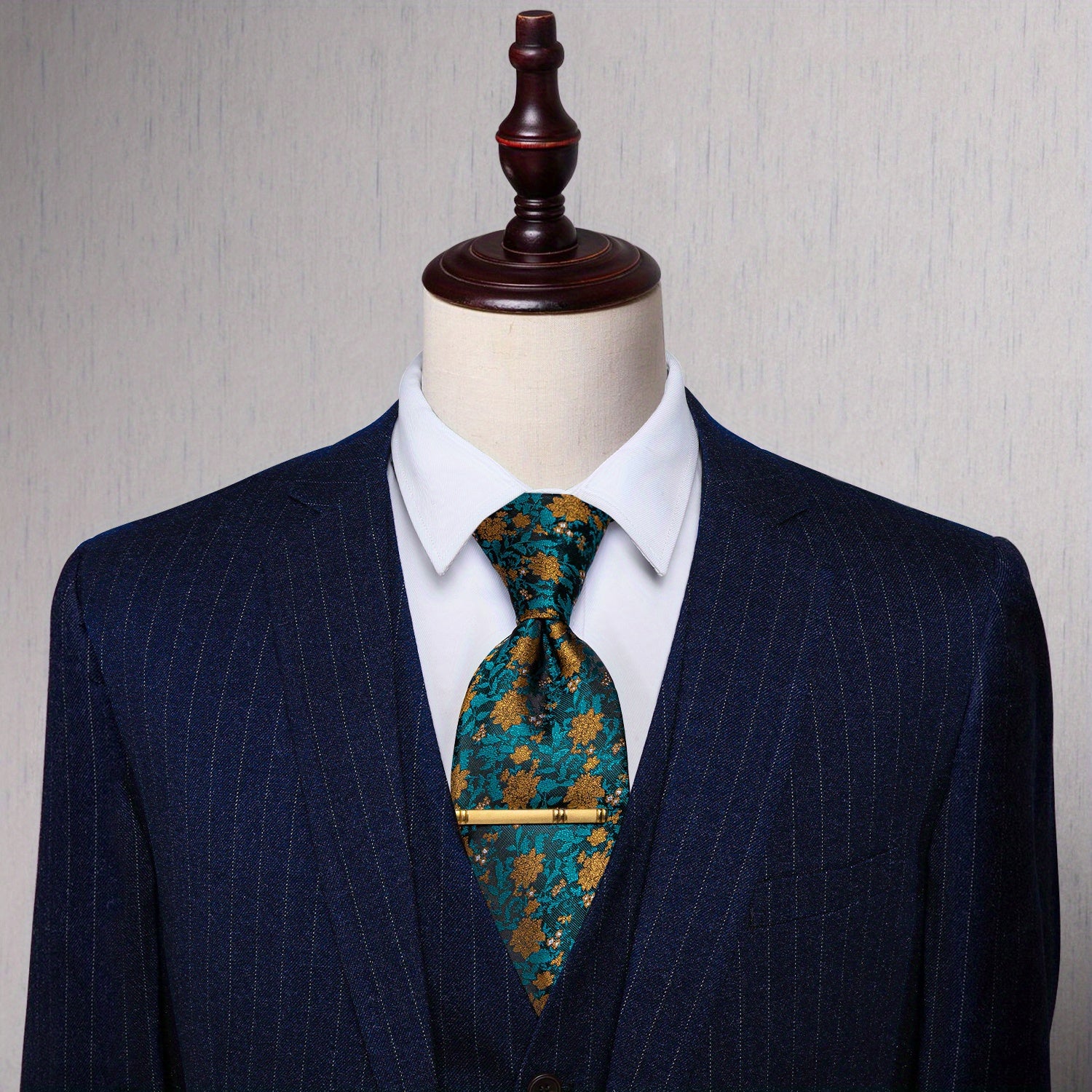 Paisley Silk Tie Set For Men Wedding Neck Tie Clips Men's Gift