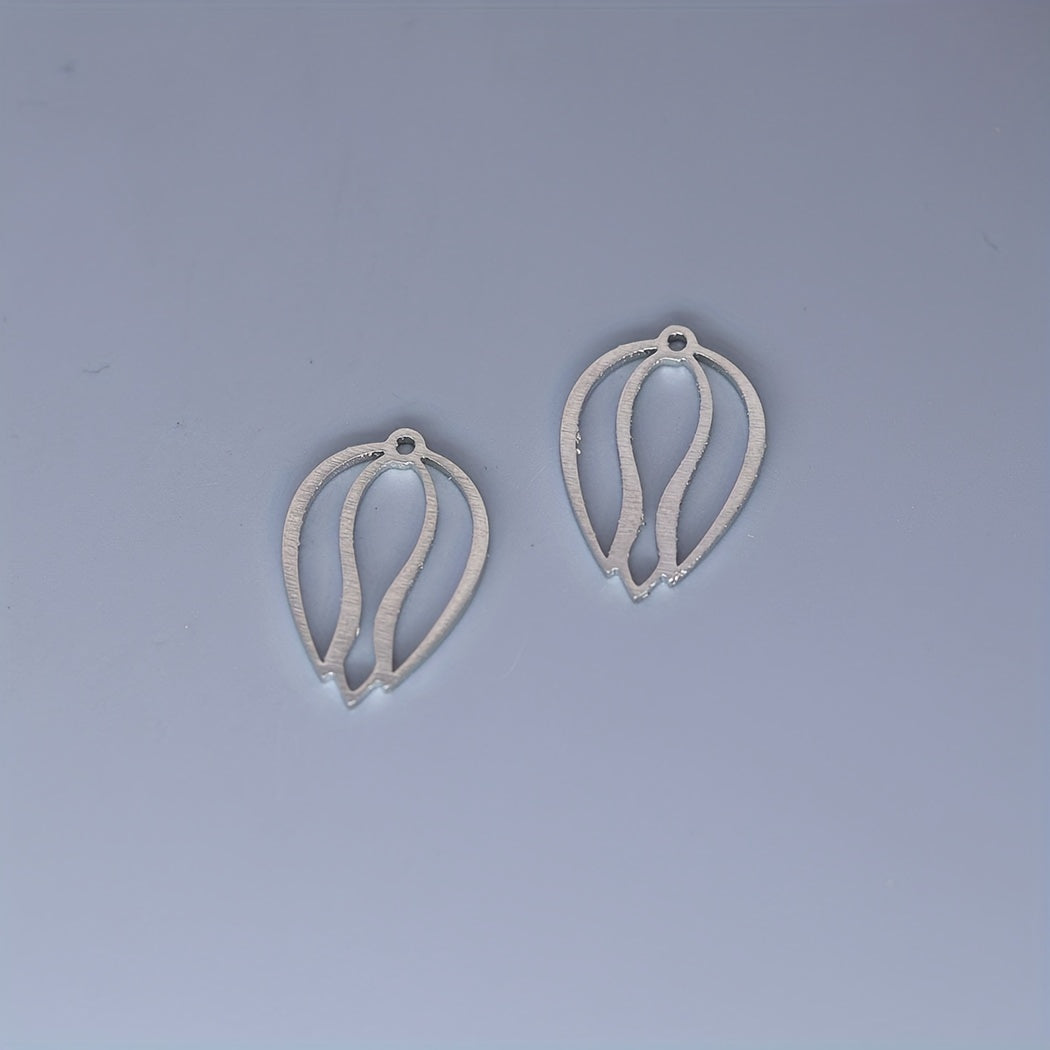 5pcs Bohemia Tulip Flower Charm Pendant For Jewelry Making