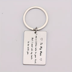 Engraved Love Quote Keyring For Men - Couples Gift