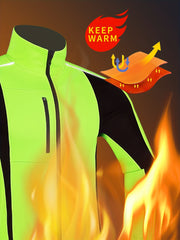 Thermal Fleece Bike Jacket Waterproof Windproof Cycling