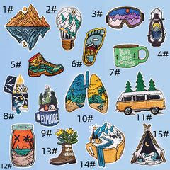 15pcs Iron On Embroidered Patches for DIY Crafts Projects