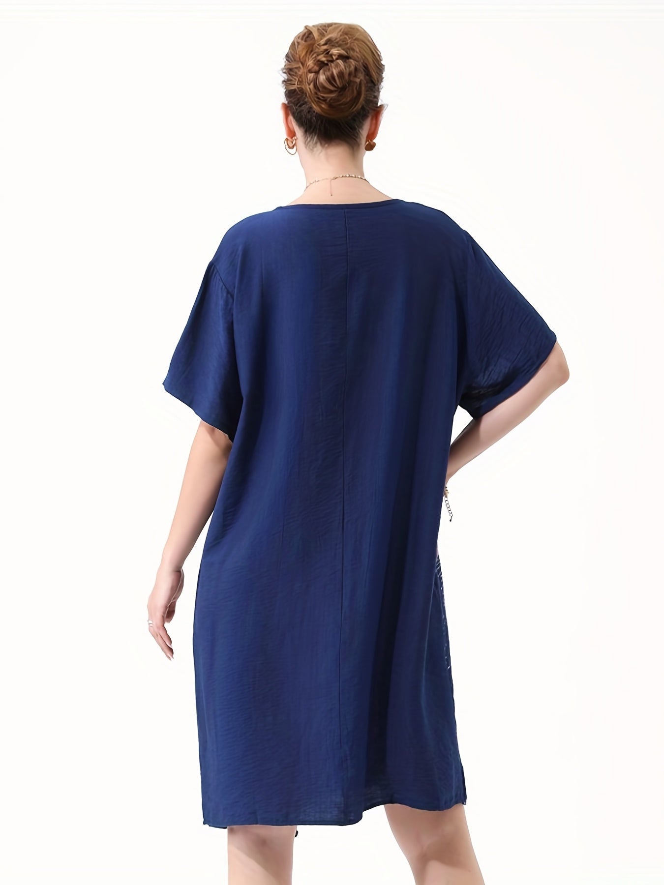  Colorblock Short Sleeve Tee Dress