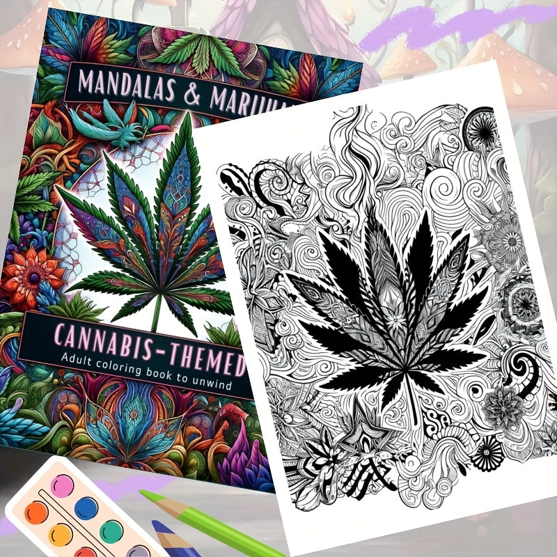 Adult Coloring Book Floral Patterns Single Sided Pages