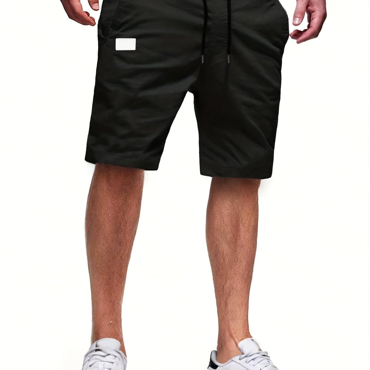 Men's Drawstring Cargo Short Pants Lightweight Flap Pocket Shorts