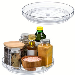 Rotatable Seasoning Rack Lazy Susan Round Storage Box