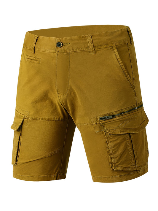 Men's Lightweight Cotton Cargo Shorts with Flap Pocket