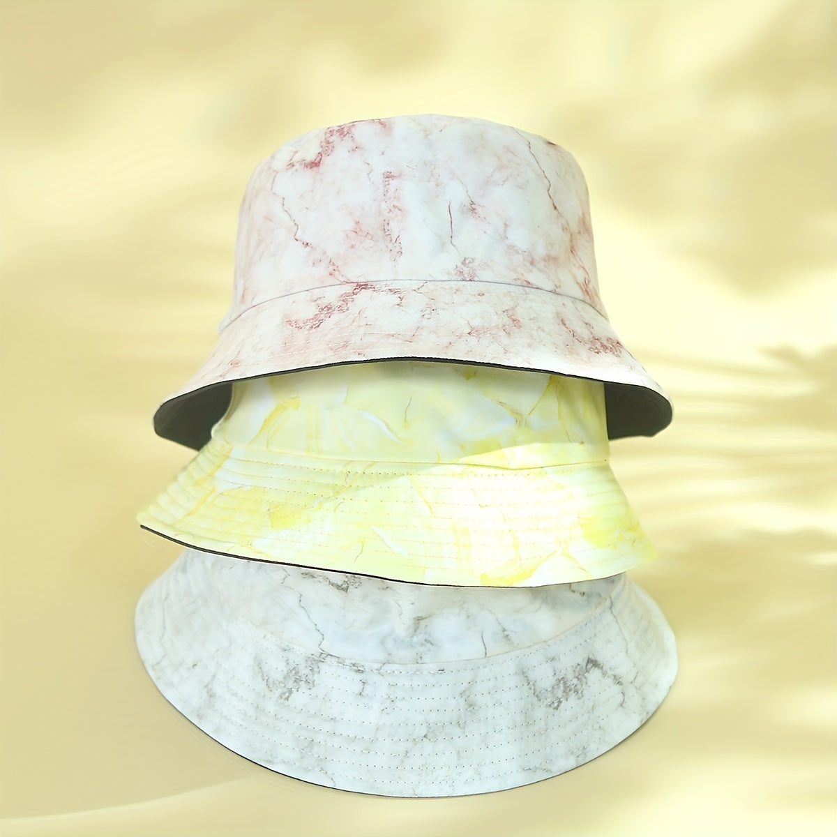 Tie Dye Print Bucket Hat Reversible Lightweight Breathable Unisex Sun Hats