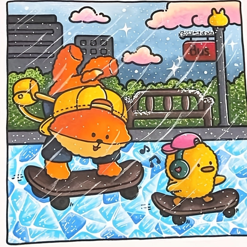 Fuzzy Theme Coloring Book for Adults