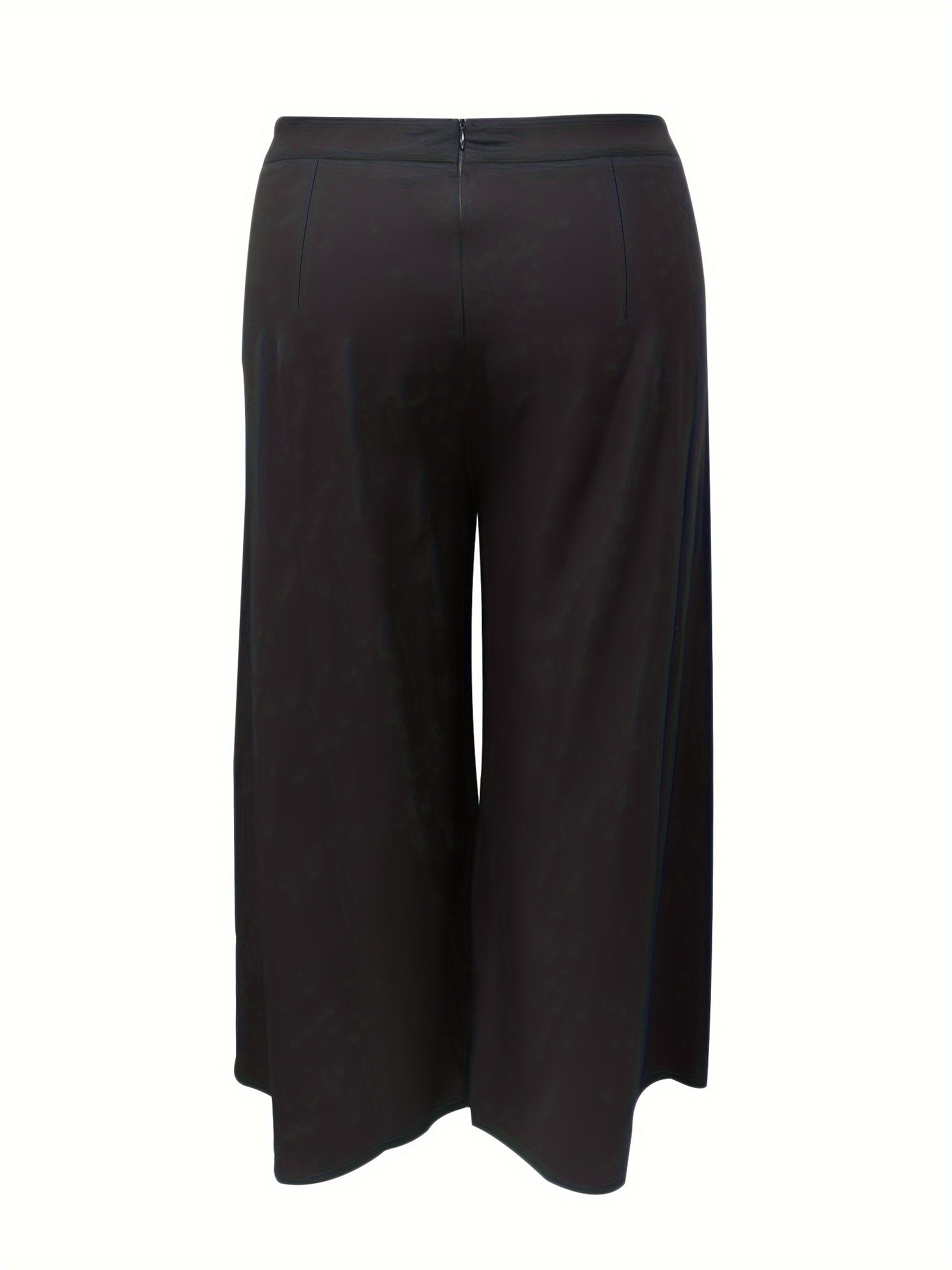  Women's Wide Leg Button Decor Loose Trousers
