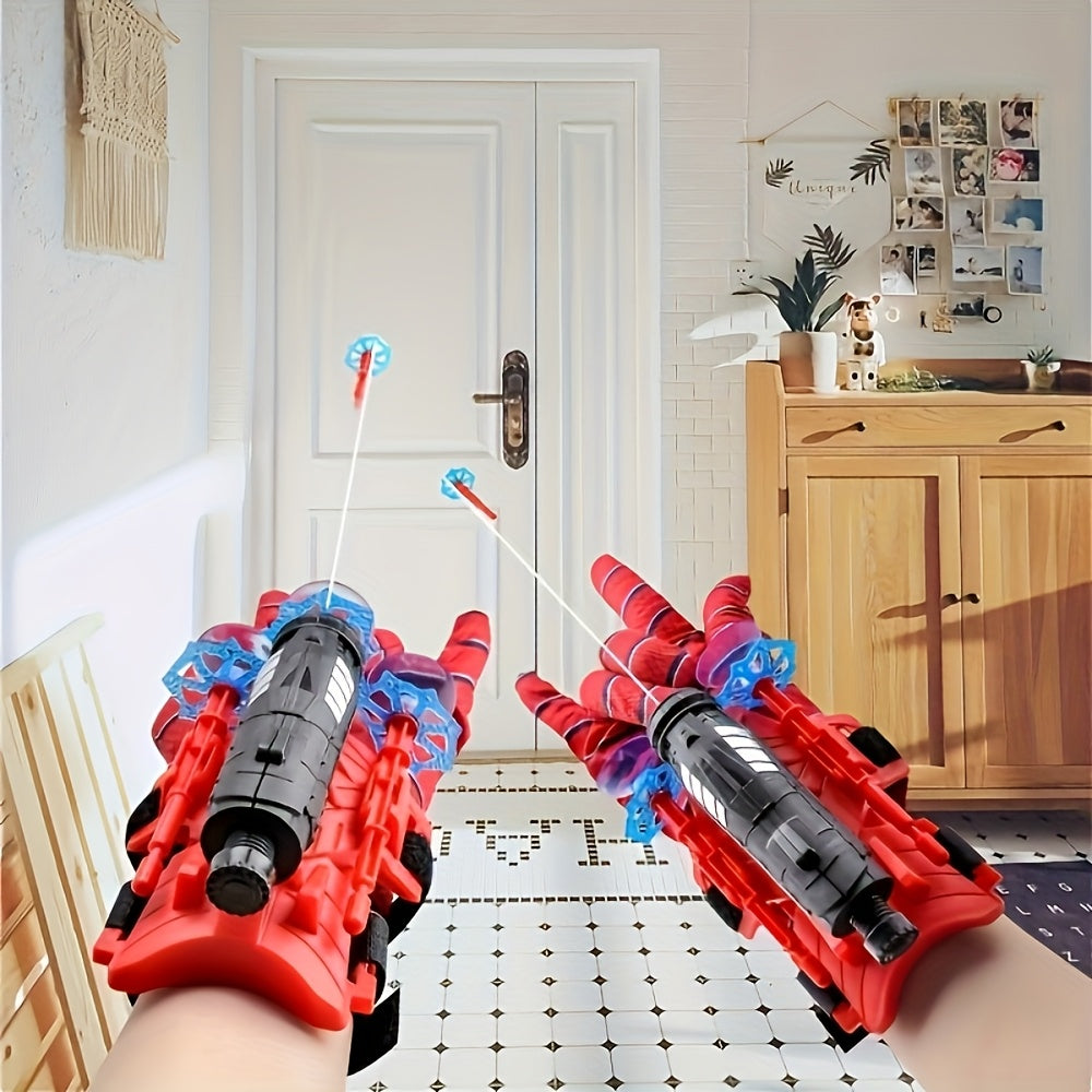 Spider Web Launcher Gloves Red & Hero Toy Fun Interactive Party Game