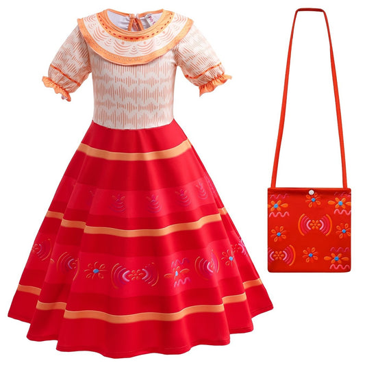 Encanto Cosplay Magic Dress & Bag Full House Show Costume Halloween Role Play