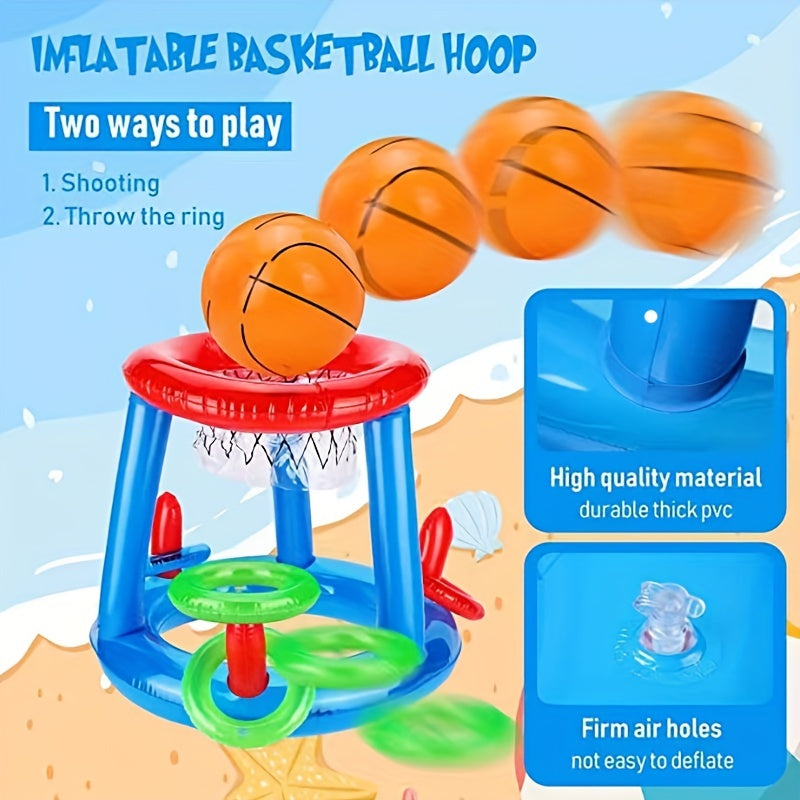 Inflatable Ring Water Throwing Game Swimming Pool Party Toy