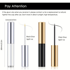 Strong Hold Eyelash Glue Latex Waterproof Sensitive Eyes Safe 0.2 Oz