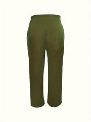  Layered Warp High Rise Straight Leg Trousers