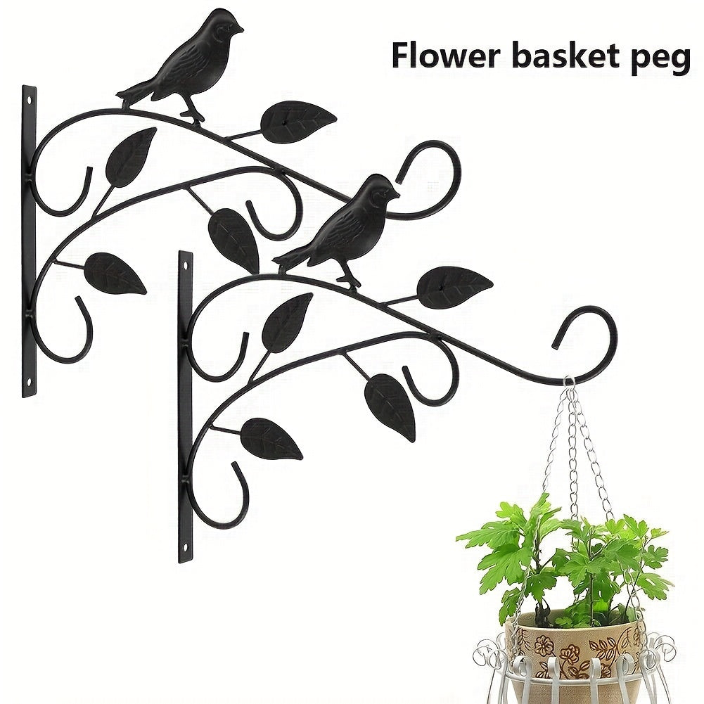 Metal Bird Flowerpot Hanging Bracket 30 48 Cm - Indoor/Outdoor Decor