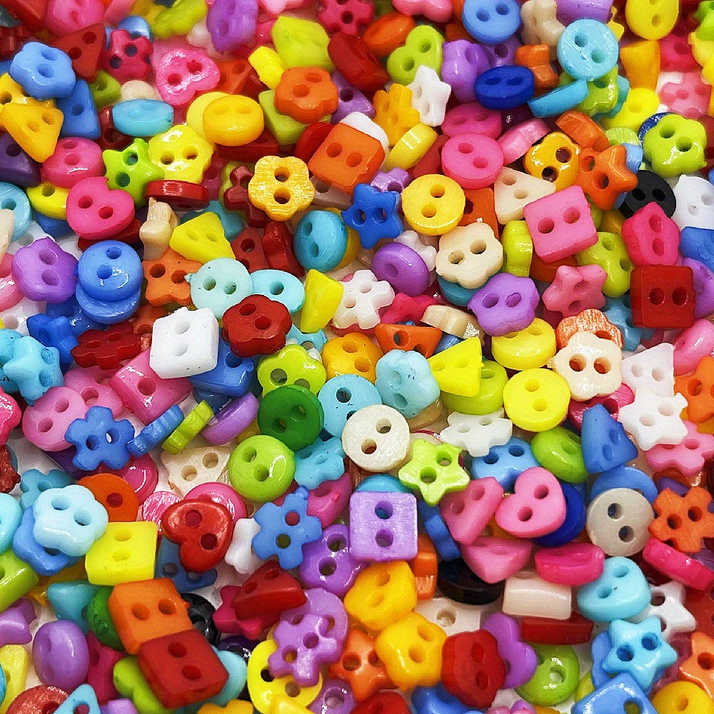100pcs 6mm Mini Buttons Mixed Colors Doll Clothing DIY Sewing Accessories