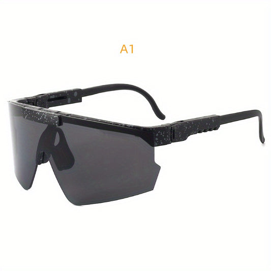 Men's Sports Colorful Lens Sunglasses Cycling Hiking Adjustable Temple