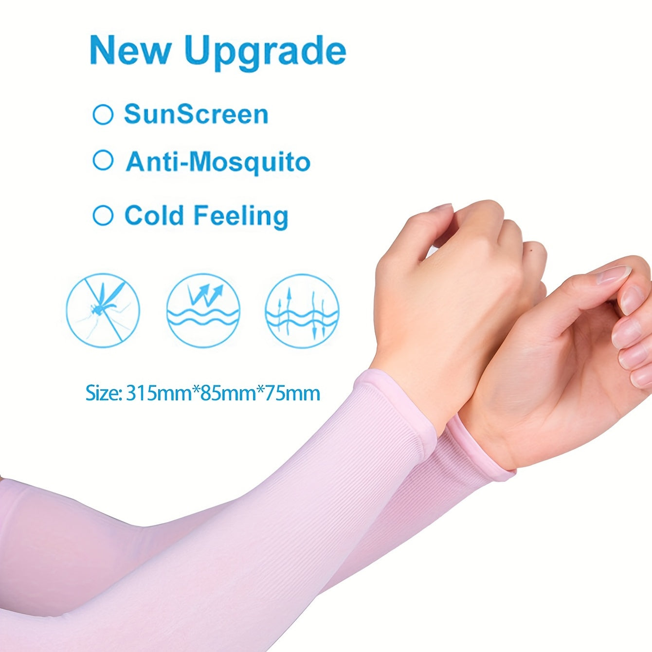 Women's Solid Sunscreen UV Protection Sleeve