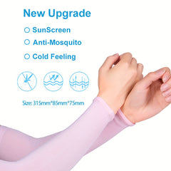Women's Solid Sunscreen UV Protection Sleeve