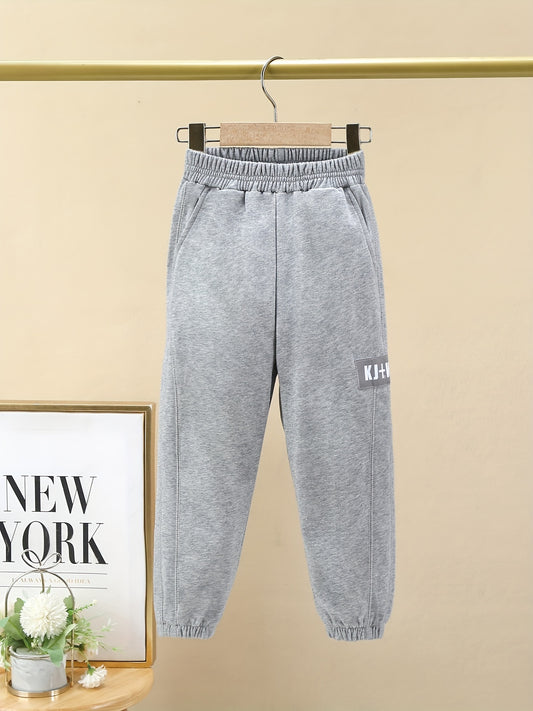 Girls' Bear Graphic Jogger Sweatpants With Pockets for Workout