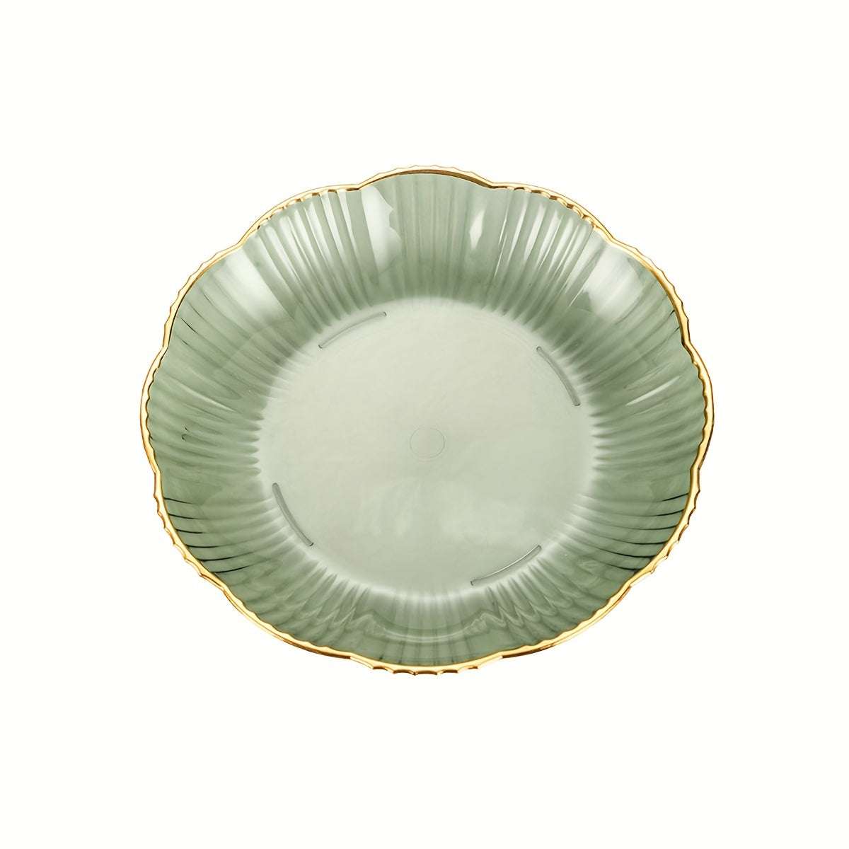 Flower-shaped Bone Dish Golden Edge Plate for Snacks or Fruits