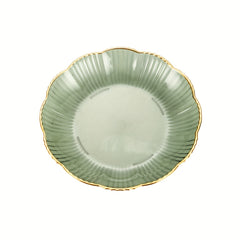 Flower-shaped Bone Dish Golden Edge Plate for Snacks or Fruits
