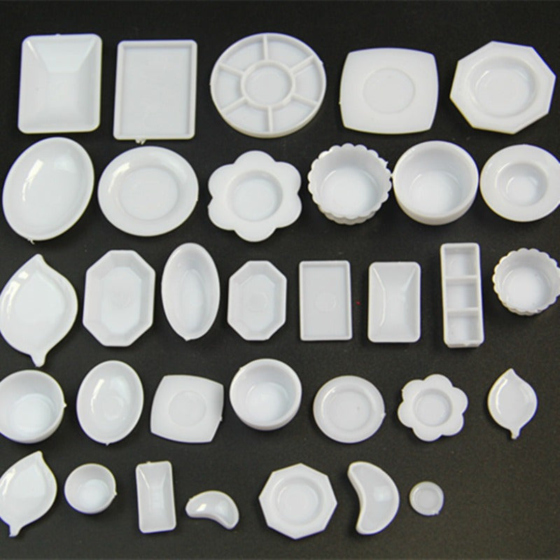 DIY Food Play Small Plate 1 12 Doll House Kitchen Tableware Model Accessories