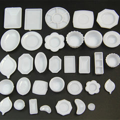 DIY Food Play Small Plate 1 12 Doll House Kitchen Tableware Model Accessories