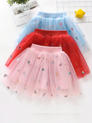 Toddler Girls Sequin Tutu Skirt Mesh Skirt For Summer Party Dance Performance