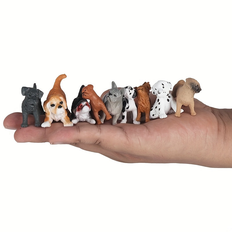 24pcs Mini Dog Figurines Playset Realistic Detailed Plastic Puppy Models