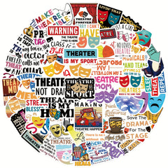 50pcs Theatre Waterproof Vinyl Stickers for Laptops Water Bottles Computers