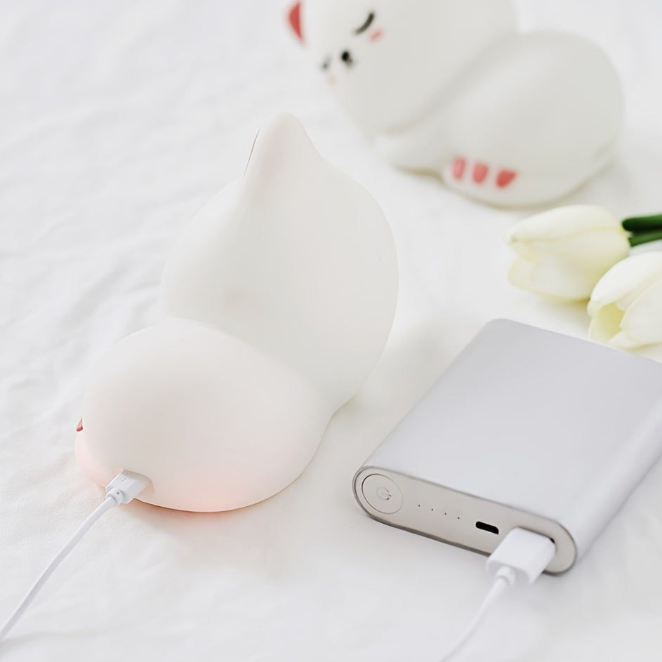 Baby Bedside Night Light Kitten Night Light Rechargeable