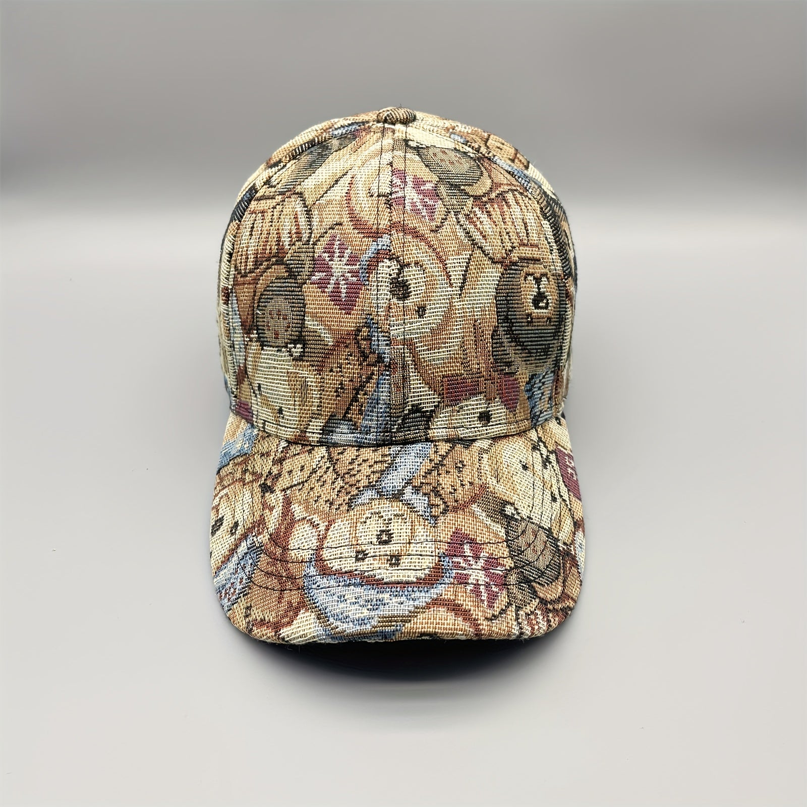 Bear Cat Embroidery Baseball Cap Cartoon Pattern Dad Hat