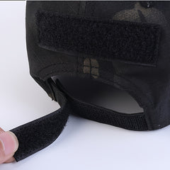 Adjustable Camo Print Baseball Cap Hook-and-Loop Closure