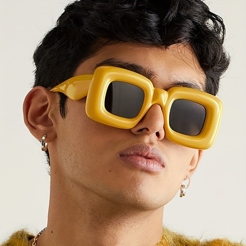 Square Inflated Sunglasses For Women Men Y2K Funny Candy Glasses