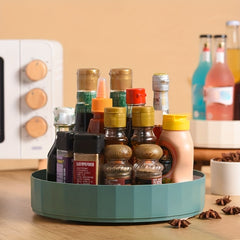 Rotating Storage Rack Table Top Soy Sauce Bottle Condiment Storage