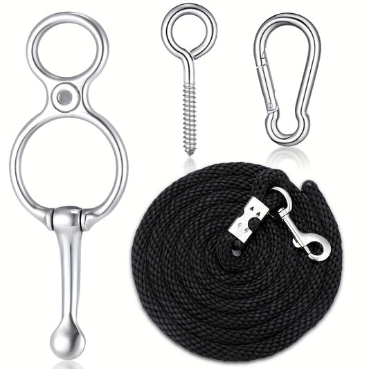 5m Horse Braided Nylon Rope Stainless Steel Equestrian Training Equipment